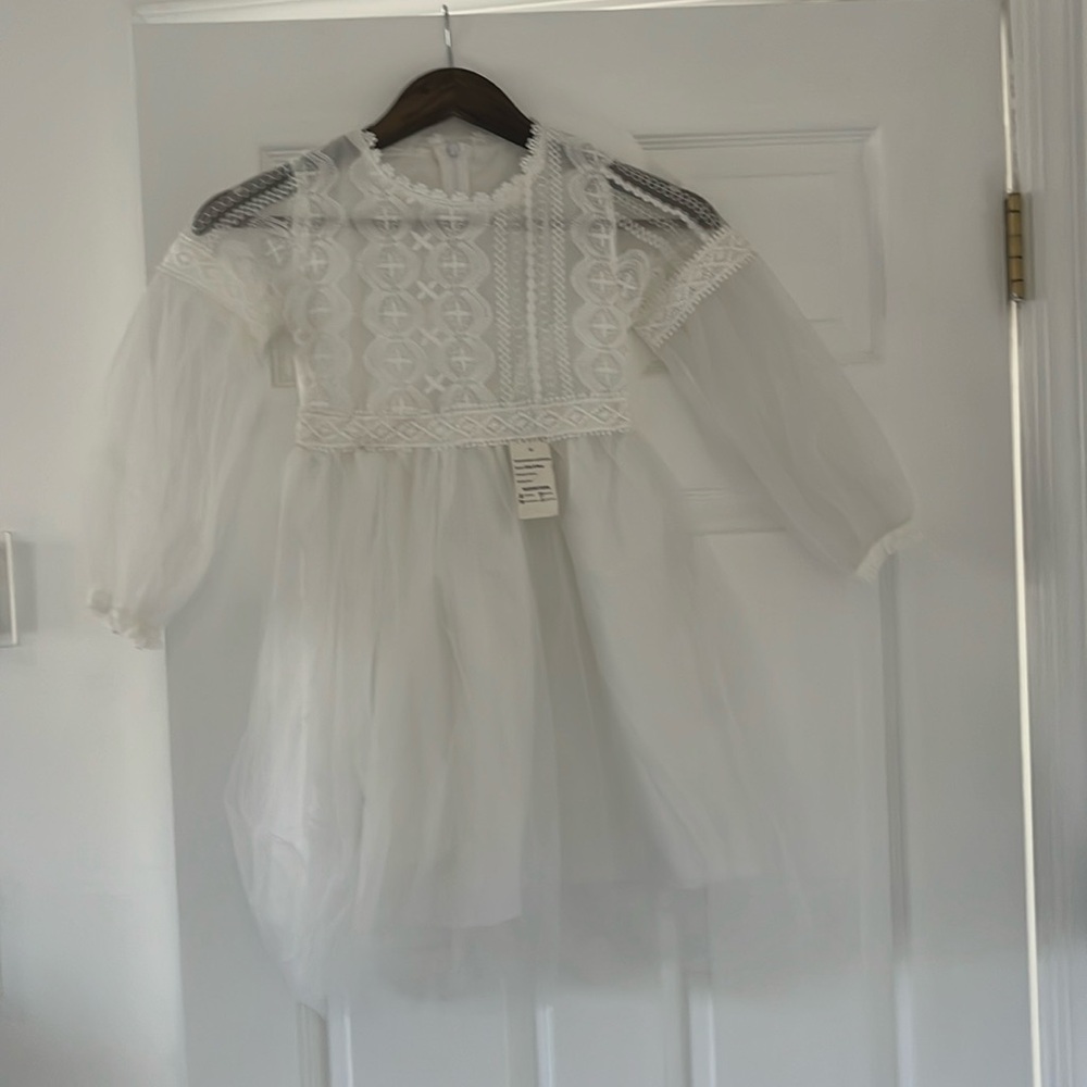 White formal dress for toddler